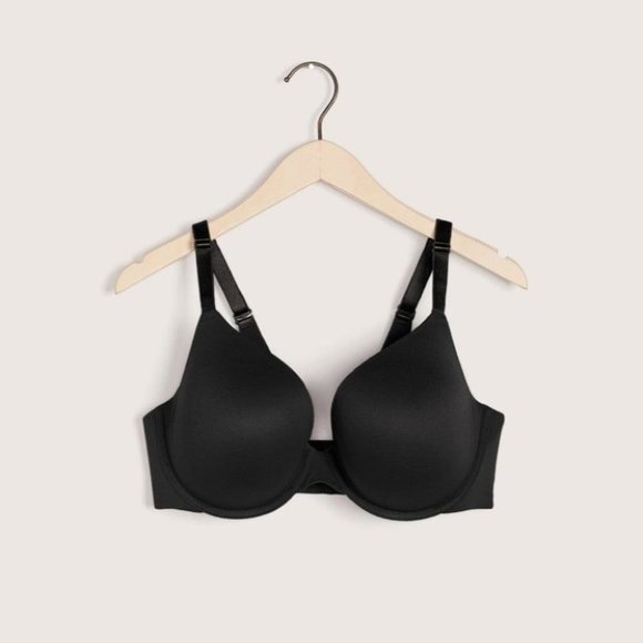 Addition Elle Women Black Deep V Plunge Bra Size 36C - Picture 1 of 5